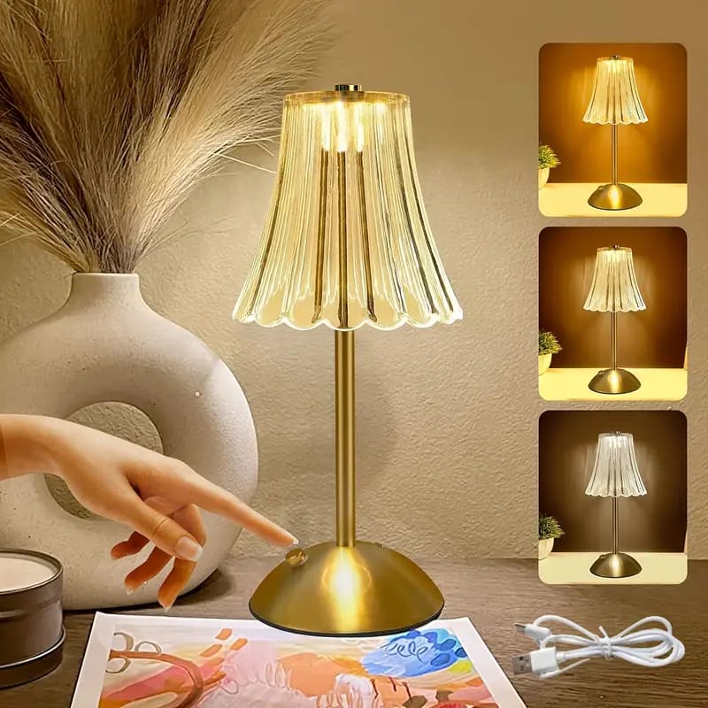 Abajur de Mesa ou Cabeceira com Sensor Led - Toque De Luz - Sem Fio - 3 Cores